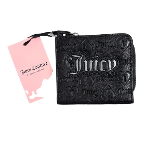 New BNWT JUICY COUTURE Black Zippered Wallet with Card Slots - Picture 2 of 5